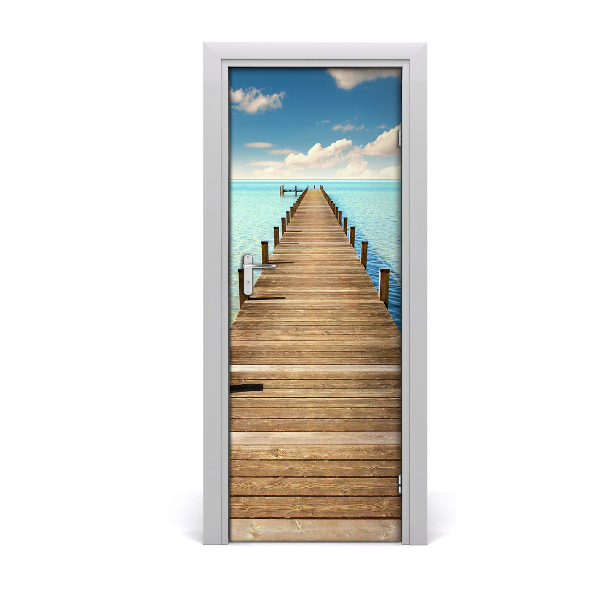 Door wallpaper Wooden pier