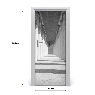 Self-adhesive door wallpaper Corridor