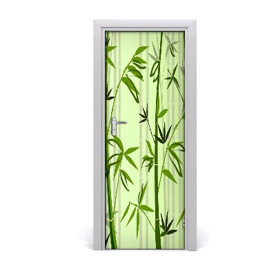 Self-adhesive door sticker On the bamboo door