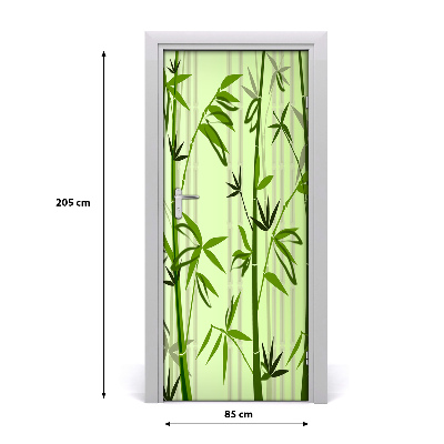 Self-adhesive door sticker On the bamboo door