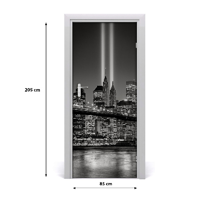 Self-adhesive door wallpaper Manhattan new york