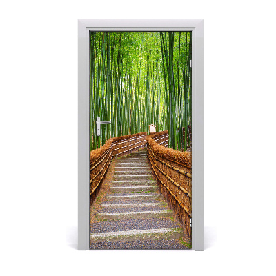 Door wallpaper Bamboo forest