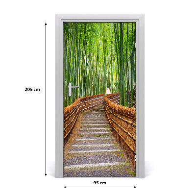 Door wallpaper Bamboo forest