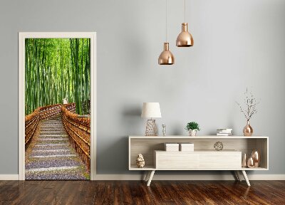 Door wallpaper Bamboo forest