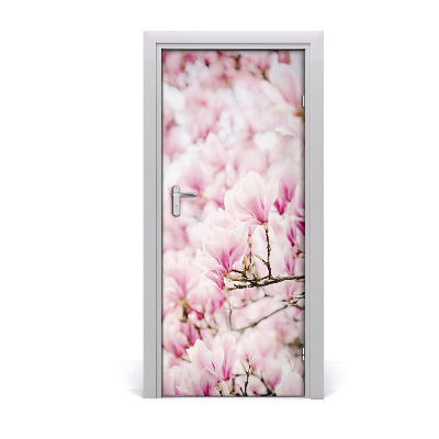 Self-adhesive door sticker Magnolia flowers