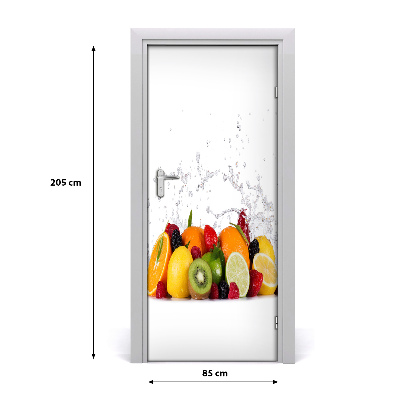 Self-adhesive door sticker Fruits