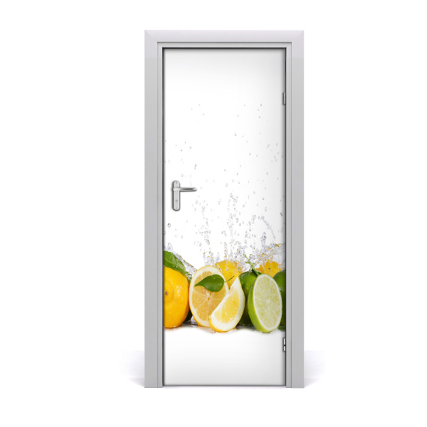 Self-adhesive door sticker Citrus fruits