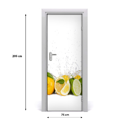 Self-adhesive door sticker Citrus fruits