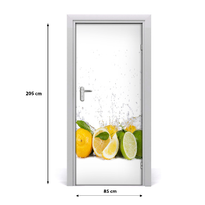 Self-adhesive door sticker Citrus fruits