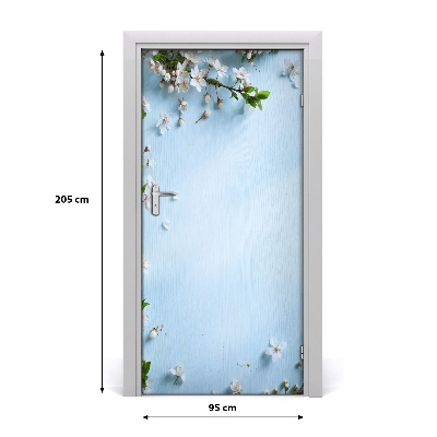 Self-adhesive door sticker Cherry blossoms