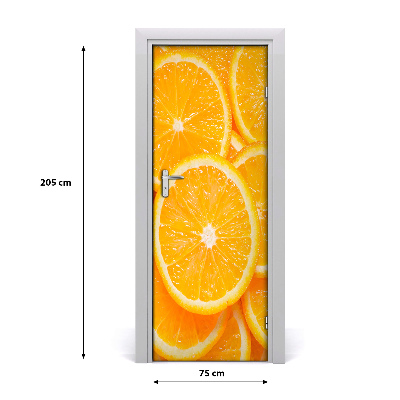 Self-adhesive door sticker Orange slices