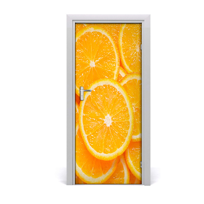 Self-adhesive door sticker Orange slices