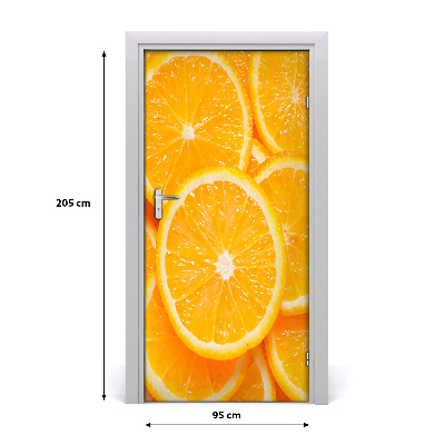 Self-adhesive door sticker Orange slices