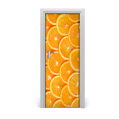 Self-adhesive door sticker Orange slices