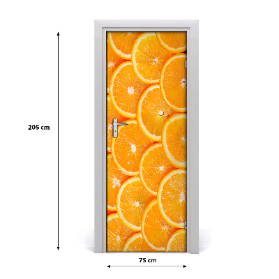 Self-adhesive door sticker Orange slices