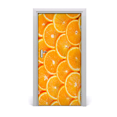 Self-adhesive door sticker Orange slices