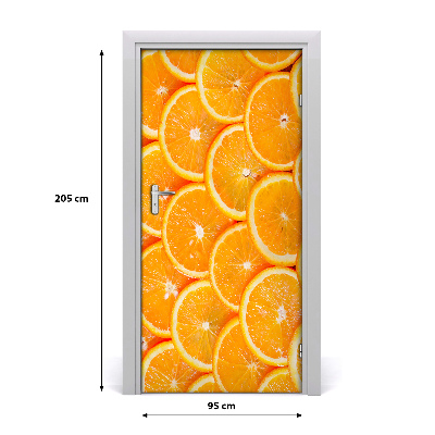 Self-adhesive door sticker Orange slices