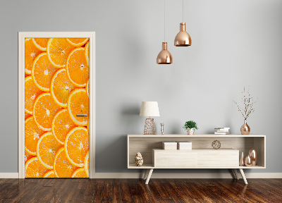 Self-adhesive door sticker Orange slices