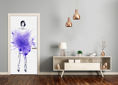 Self-adhesive door sticker Fashion illustration