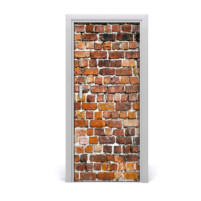 Door wallpaper Brick wall