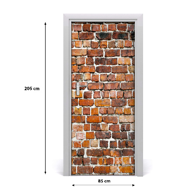 Door wallpaper Brick wall