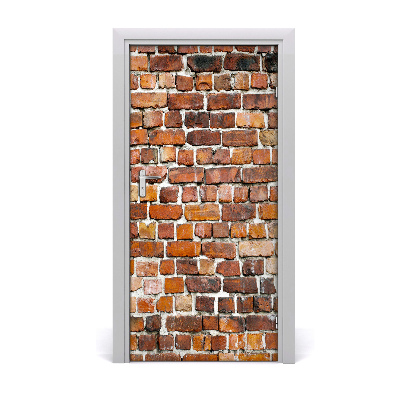 Door wallpaper Brick wall