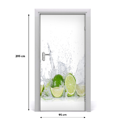 Self-adhesive door sticker Lime