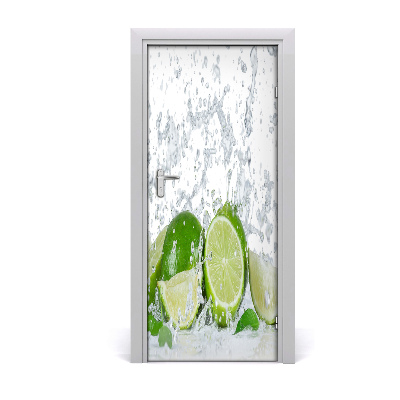 Self-adhesive door sticker Lime