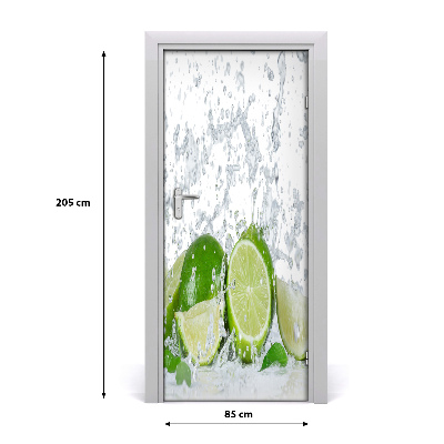 Self-adhesive door sticker Lime