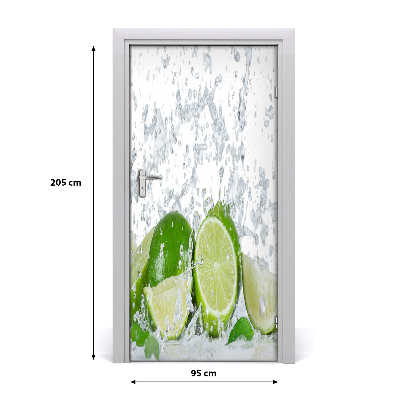 Self-adhesive door sticker Lime