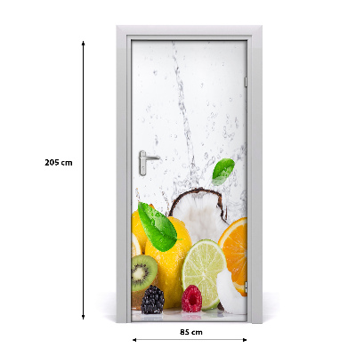 Self-adhesive door sticker Fruits