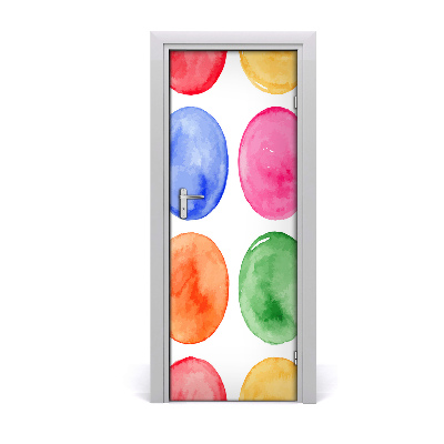 Door wallpaper Colorful circles