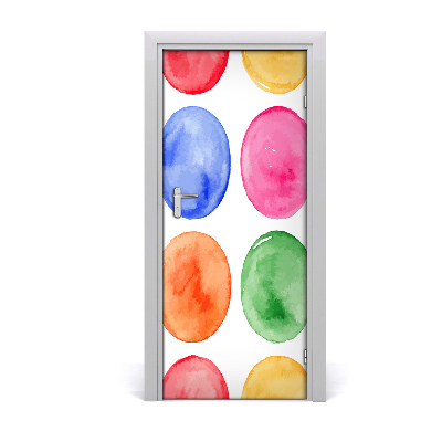 Door wallpaper Colorful circles