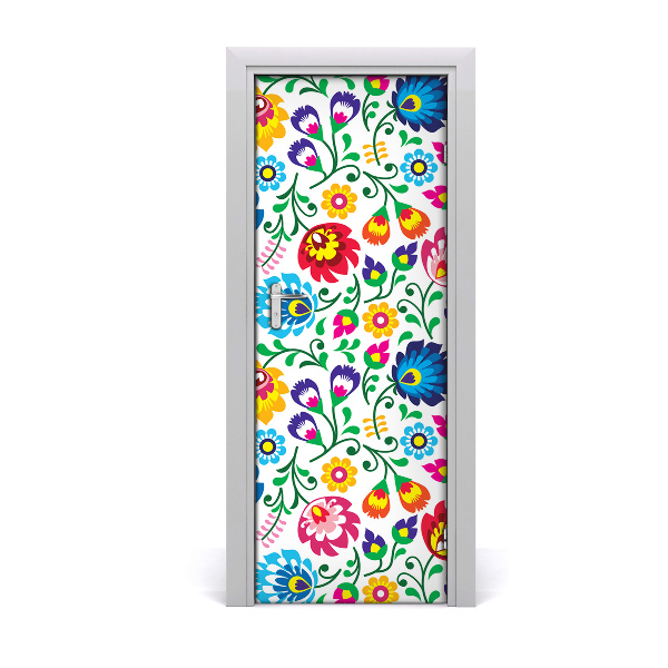 Self-adhesive door veneer Ethnic pattern