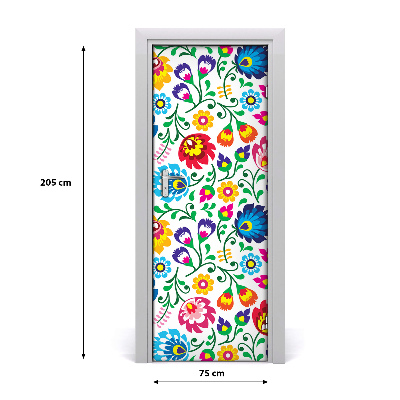 Self-adhesive door veneer Ethnic pattern