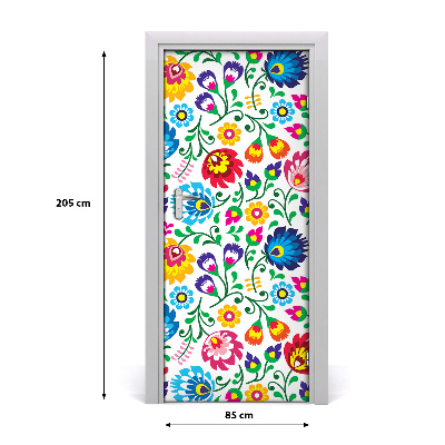 Self-adhesive door veneer Ethnic pattern