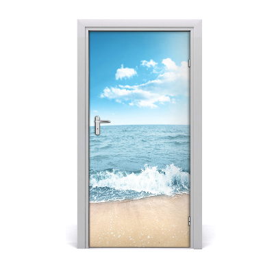 Door wallpaper Beach and sea