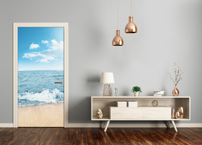 Door wallpaper Beach and sea