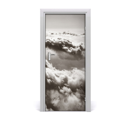 Door wallpaper Flight over the clouds