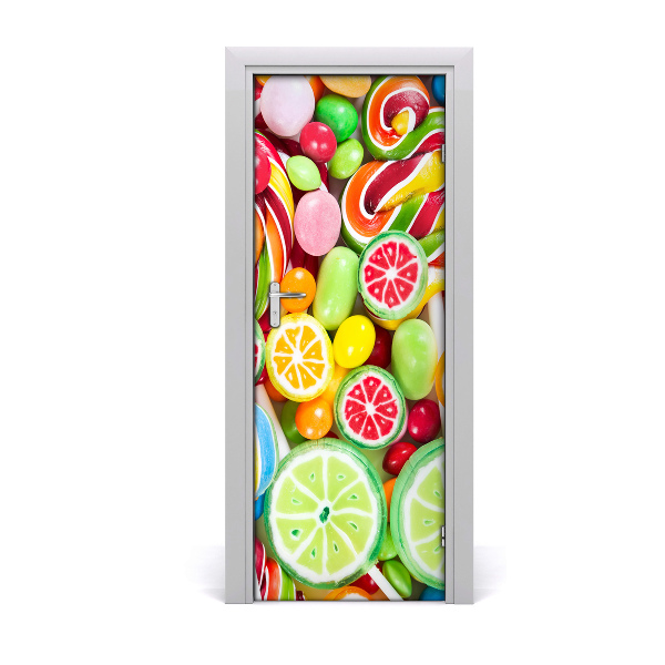 Self-adhesive door sticker Colorful candies