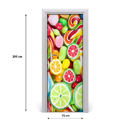 Self-adhesive door sticker Colorful candies