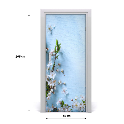 Self-adhesive door sticker Cherry blossoms