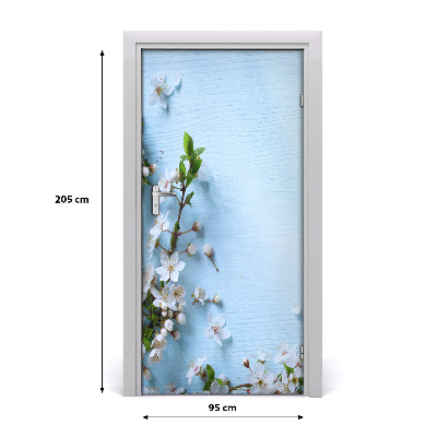 Self-adhesive door sticker Cherry blossoms