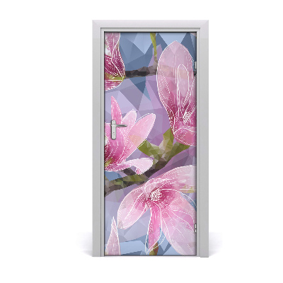 Self-adhesive door wallpaper Magnolia