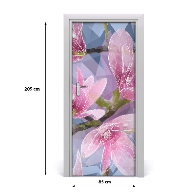 Self-adhesive door wallpaper Magnolia