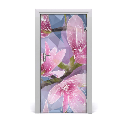 Self-adhesive door wallpaper Magnolia