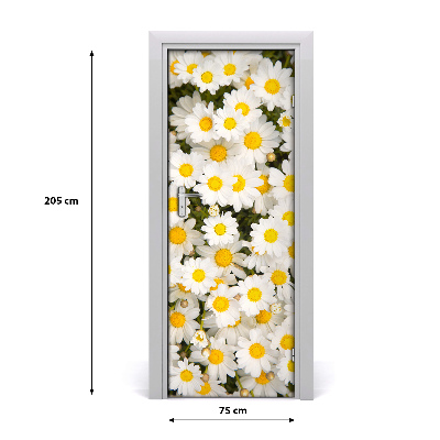 Self-adhesive door sticker Daisy flowers