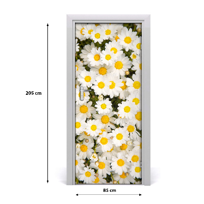 Self-adhesive door sticker Daisy flowers