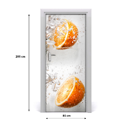 Self-adhesive door sticker Oranges