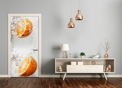 Self-adhesive door sticker Oranges